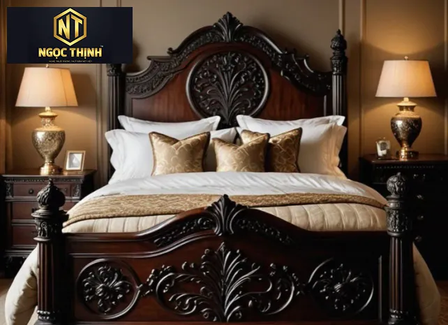 GIƯỜNG NGỦ GỖ LUXURY - GNG02